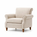 Leinensessel Beige 85x90x90 cm