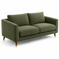 2-Sitzer Sofa Leinenmischung Grün 200x90x85cm