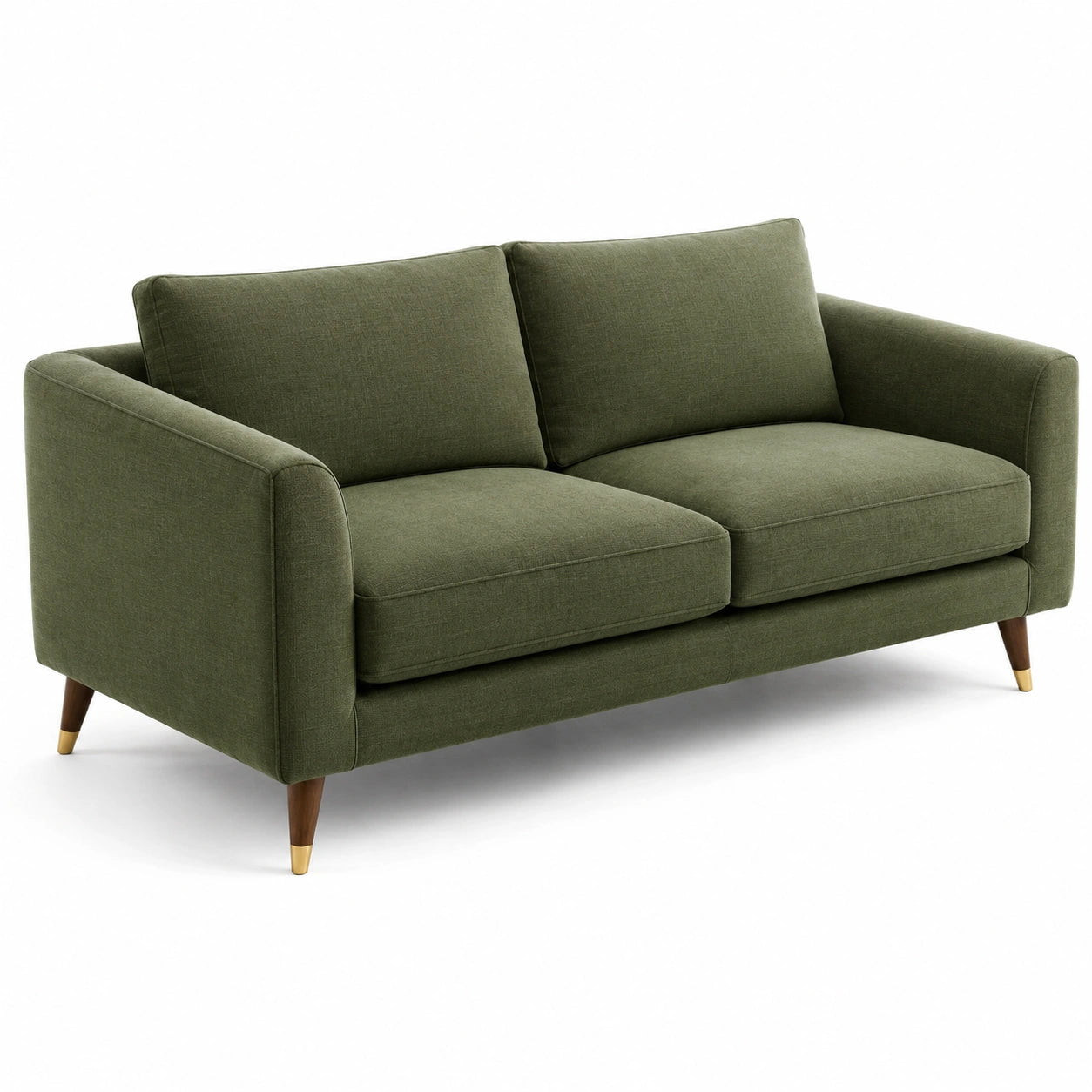 2-Sitzer Sofa Leinenmischung Grün 200x90x85cm