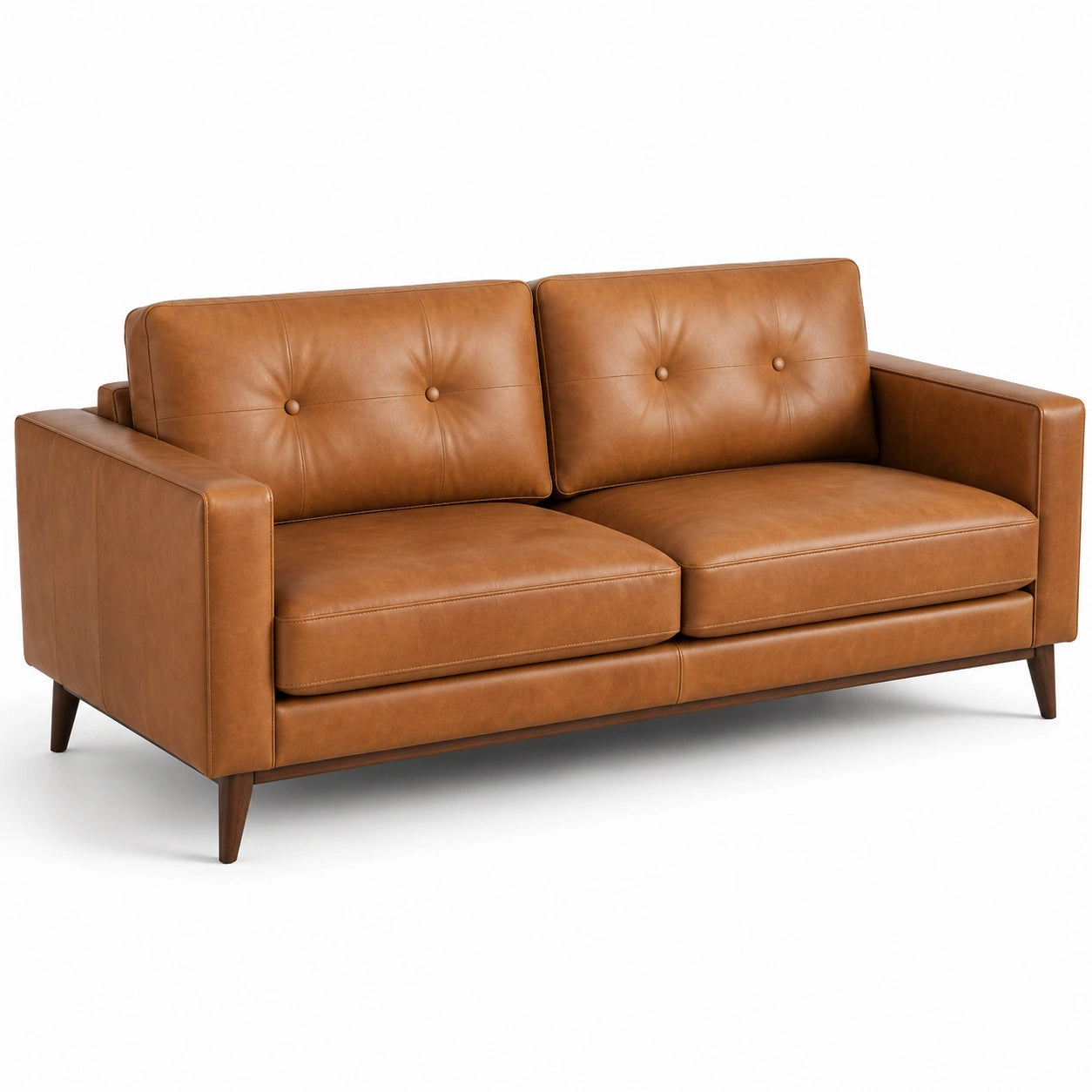 3-Sitzer Sofa Leder Braun 185cm