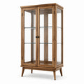 Vitrine aus Eichenholz mit Glasböden Braun 180cm