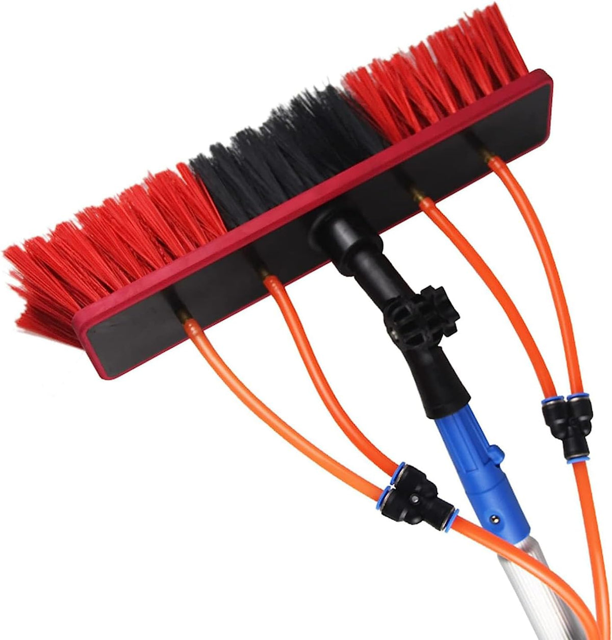 Ausziehbare Teleskopstäbe, Schwarz, Fensterreinigungsstange, Wasserzufuhr Solarpanel-Reinigungsgeräte, professionelle Reinigungslösung