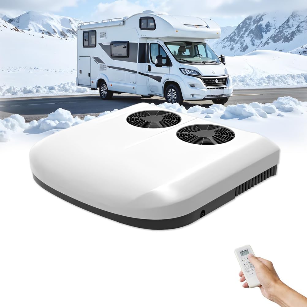 8500 Mobiles Klimagerät, 12 V, Weiß, BTU RV Dachklimaanlage, Ultra Leise DC Wohnmobil Kühlgerät Energieeffizient