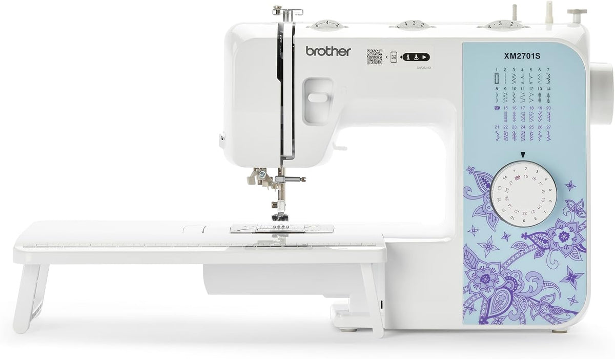 Brother Elektronisch gesteuerte Nähmaschinen, Grau, XM2701S (Exklusive Edition) Nähmaschine mit 27 Nähprogramme