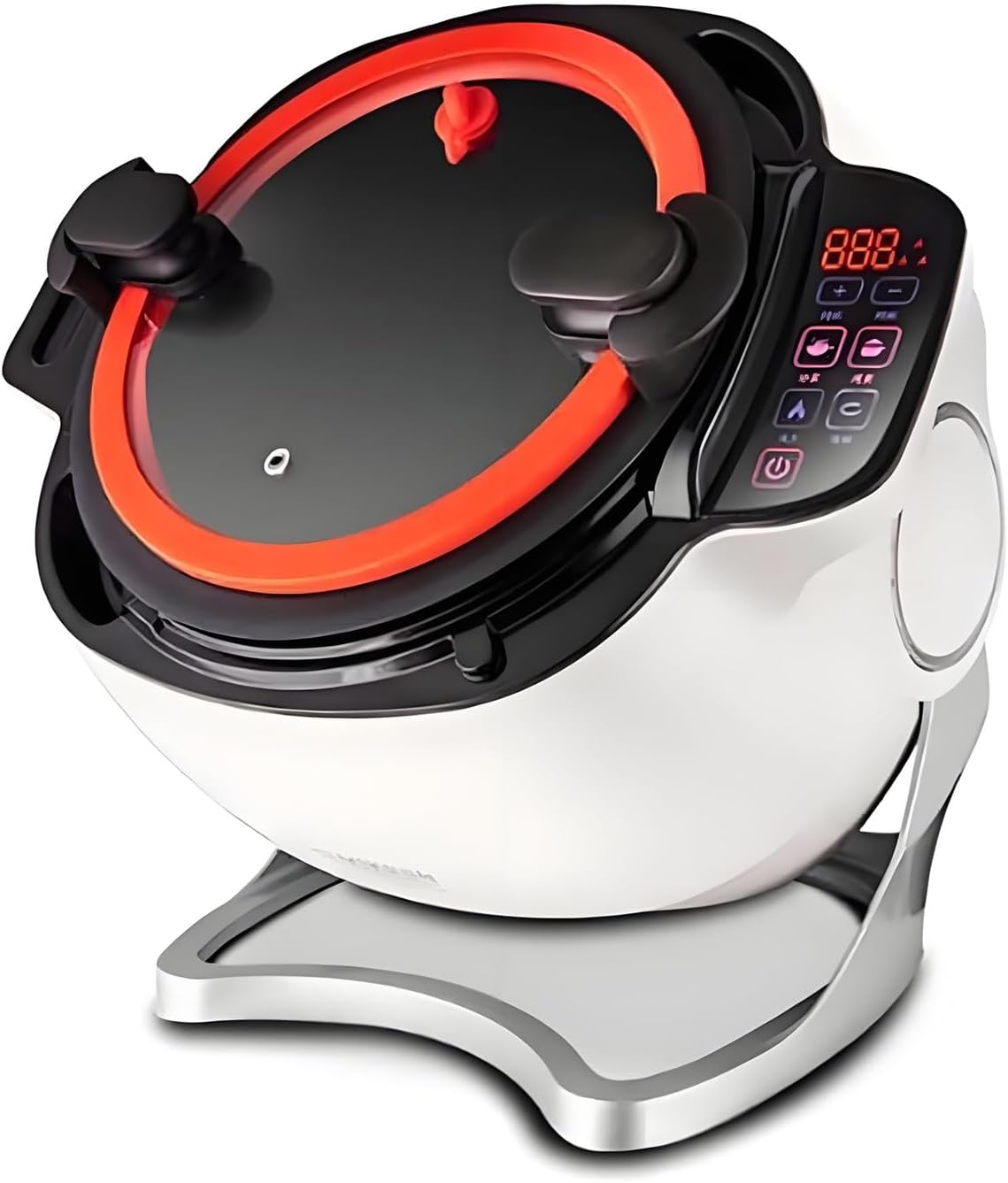 AETEREOS Multikocher, 110 V, 6 L, Schwarz, Rotierender Kochtopf, 2000-W-Kochautomat, Mit Smart-Touchpanel Und 360° Drehbarem Innentopf