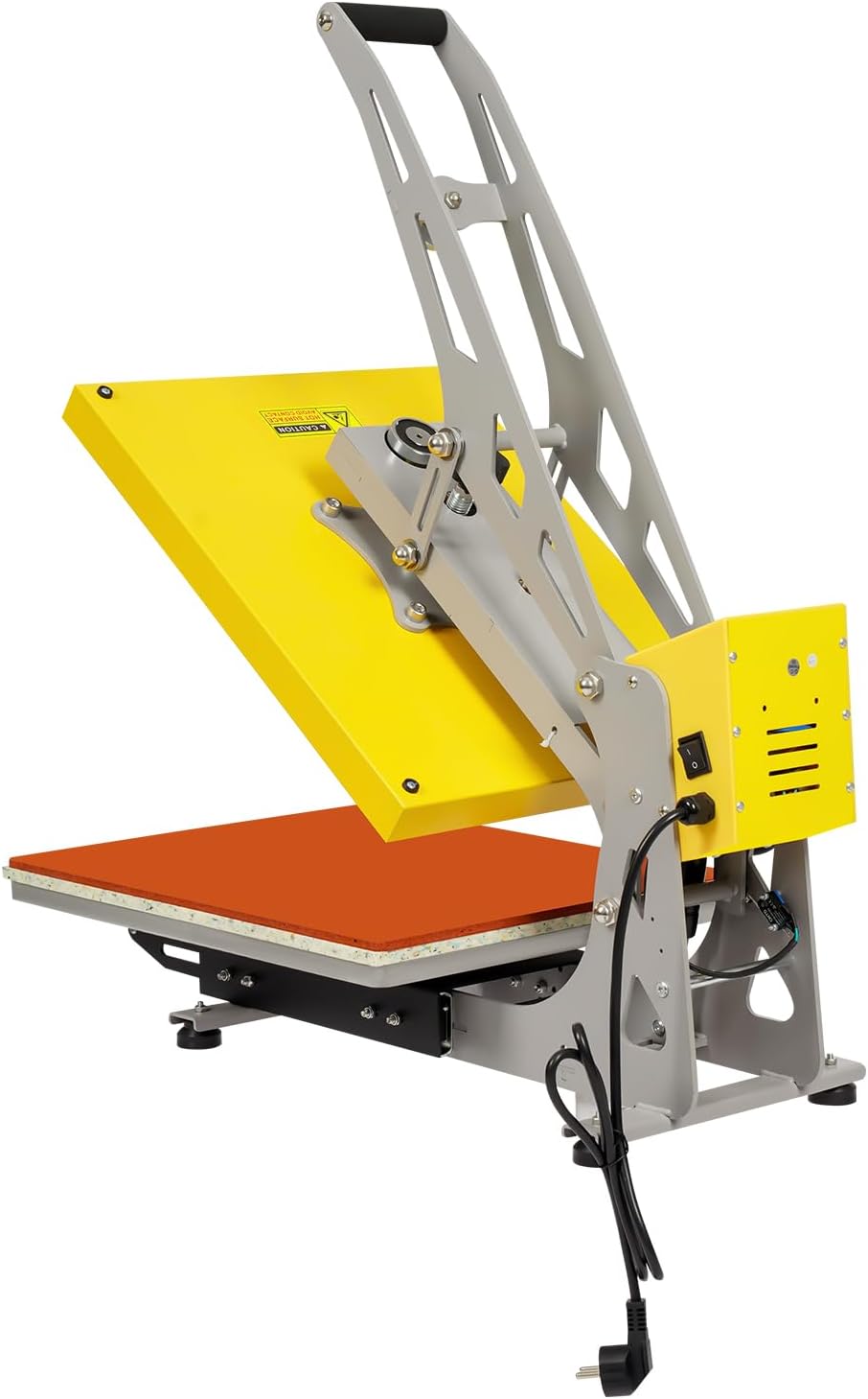 ATIVLB Druckpressen, 2500 W, Schwarz, Wärmeübertragungsmaschine T-Shirtpresse Hemdenbügelmaschine, LCD-Touchscreen-Bedienfeldes