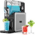 Azmsary Eismaschine, 2,5 L, Schwarz, Slush Maschine für Zuhause, & Slush Maker, ohne Eiswürfel, LED-Anzeige, Shakes und Frappés