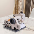 BDJSN Blindstichmaschine, 8 Mm, Schwarz, 1200 U/min Elektrische Nähstickmaschine, Nadelabstand 3, Mit Pedal Mit 10 Nadeln
