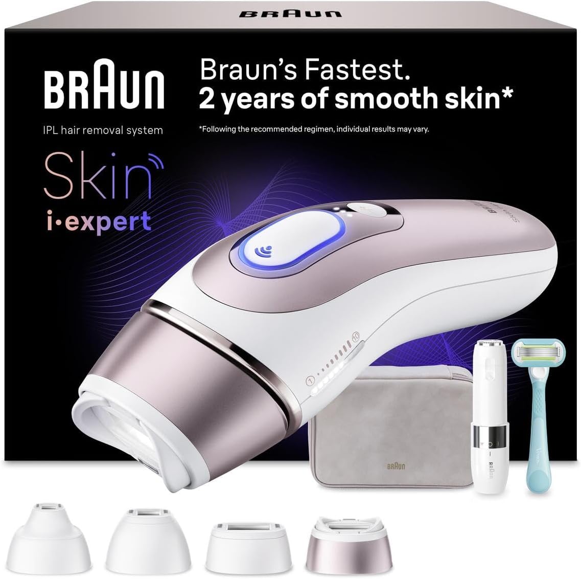 Braun Systeme, Braun, Skin I·Expert PL7432 Epilierer mit intelligenter, Laser-Haarentfernung für Damen zu Hause