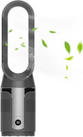 Bladeless Standventilatoren, 40 W, Schwarz, Tower-Glüher, 10 Geschwindigkeiten Remote Oszillierende Luftzirkulator