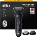 Braun Elektrorasierer, Braun/Schwarz, Rasierer Herren Elektrisch Series 5, 52-N1650si, Schwarz, Rasierapparat, Kabelloser