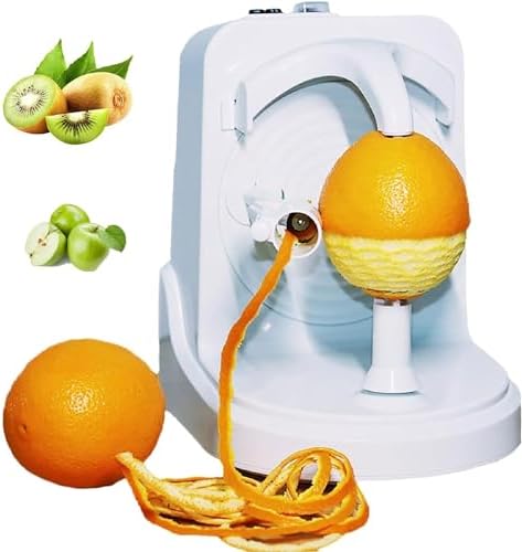 Automatische Schäler, Orange, Obstschälmaschine, verstellbarer elektrischer für Apfel, Kiwi, Zitrone, Kartoffel