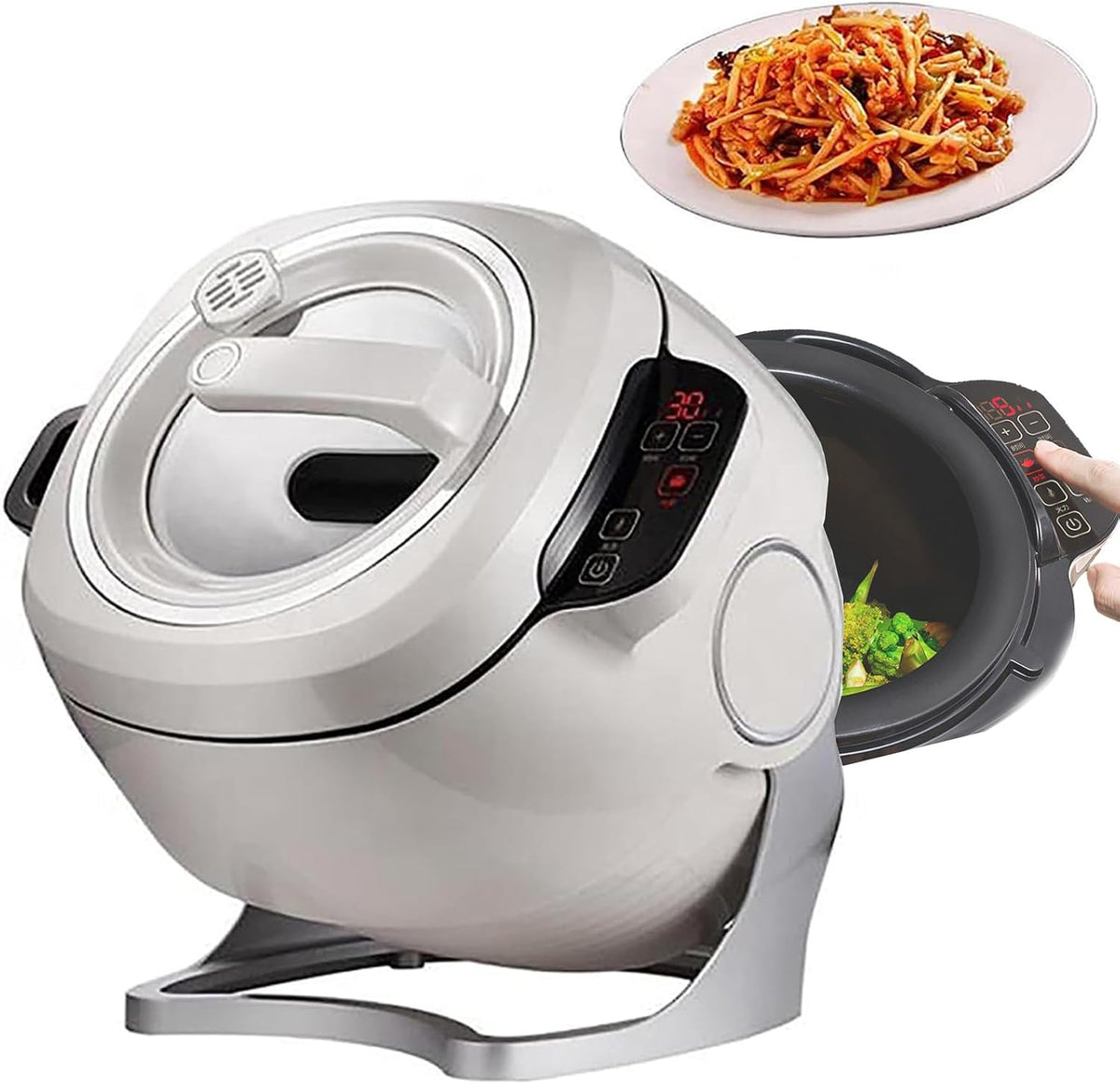 aromaoveite Küchenmaschinen, Rührgeräte & Mixer, 2000 W, 6 L, Weiß, Kommerzielle KüChenmaschine Mit, 360°-Drehung