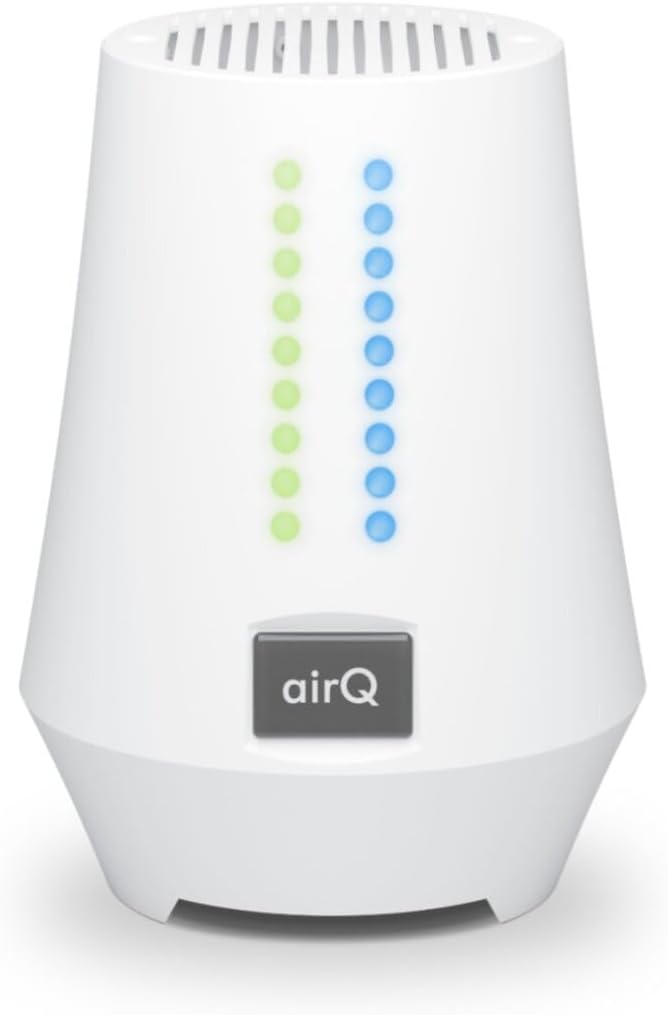 air-Q Tablet, Schwarz, Radon Luftanalysator, Luftmessgerät, Luftqualitätsmessgerät mit 5 Sensoren, kostenlose App