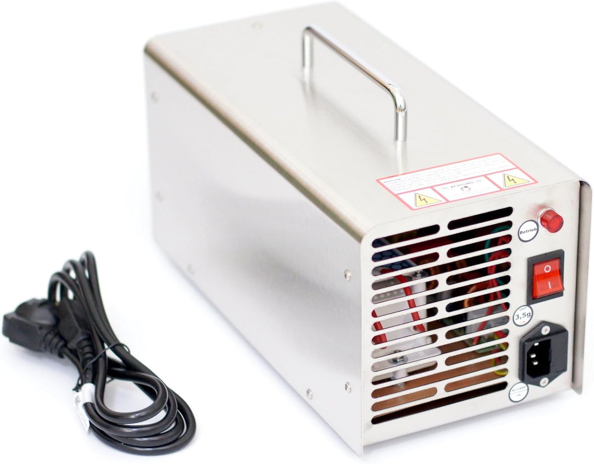 BITOM Dunstabzugshaube, Weiß, Profi Ozongenerator 3500mg/h 3, 5 g/h Ozonisator Ozongerät Ozon Luftreiniger NS3, 5 für Auto und Wohnräume