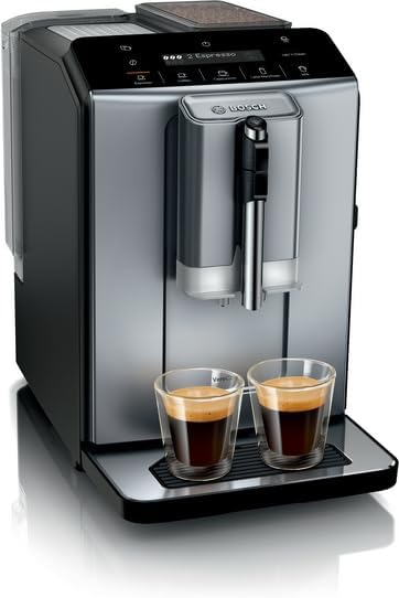 Bosch Kaffeevollautomat, Schwarz/Silber, VeroCafe Serie 2 TIE20504, Diamond titanium