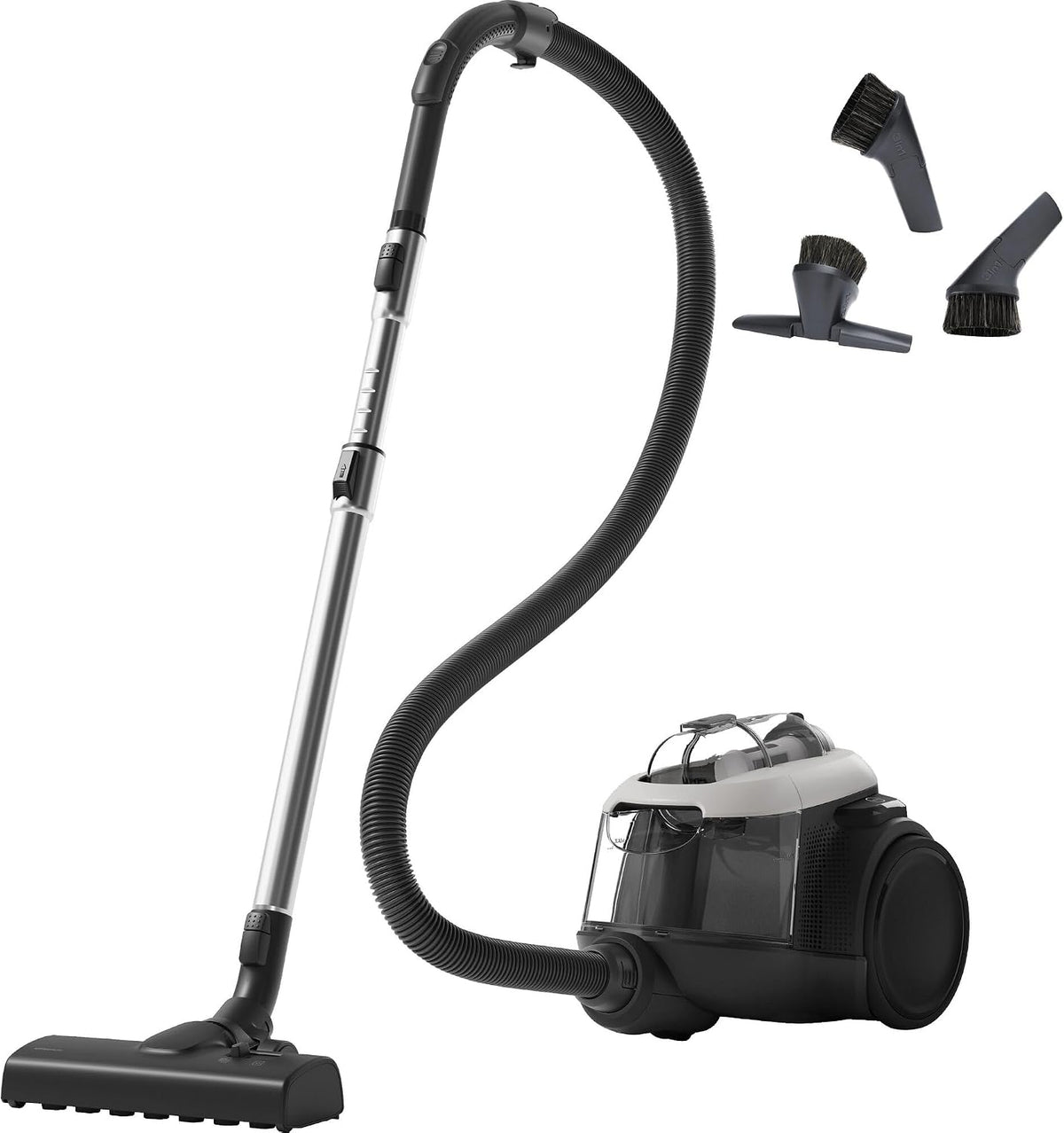AEG Staubsauger, 700 W, 1,6 l, 73 dB, 12 m, Weiß, CLEAN 6000 Beutellos, Starke Zyklontechnologie, AllFloor Bodendüse