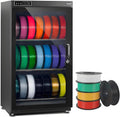 BOOZXCV 3D-Drucker, 115l, Grau, Filament-Trockenbox, großer, feuchtigkeitsabweisender Trockenschrank, Luftfeuchtigkeitsbereich