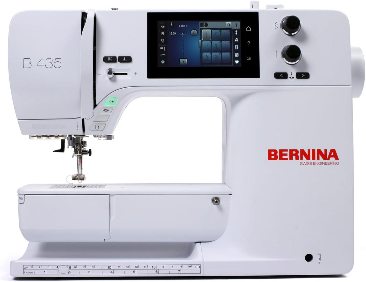 Bernina Nähmaschinen, Schwarz, B 435, 150 Nähstiche, 3 Alphabete, 7 Knopflöcher, Farbiger Touchscreen, USB-Anschluss
