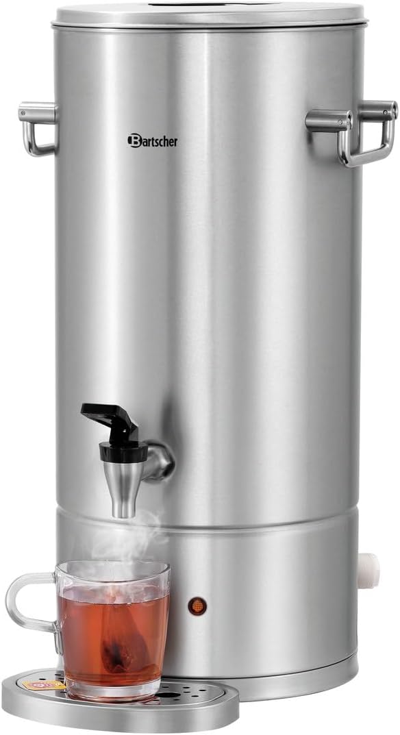 Bartscher Heißwasserspender, 9 Liter, Silber, Heißwasser-Spender Edelstahl Festwasseranschluss - 200086