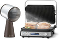 AMZCHEF Dunstabzugshaube, Schwarz/Silber, Kontaktgrill & Mobile